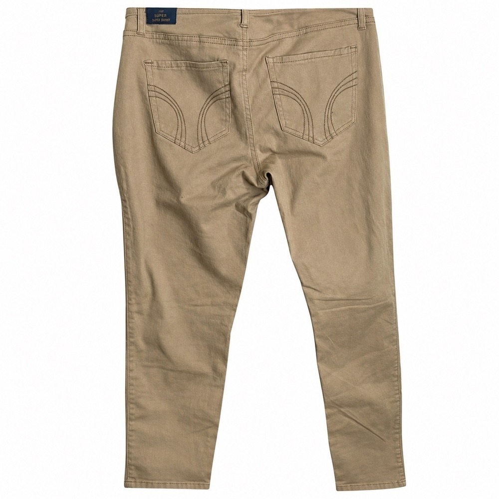 Hollister Low Rise Super Skinny Pants Women 9L W29 L32 Khaki Stretch NWT - Picture 5 of 5